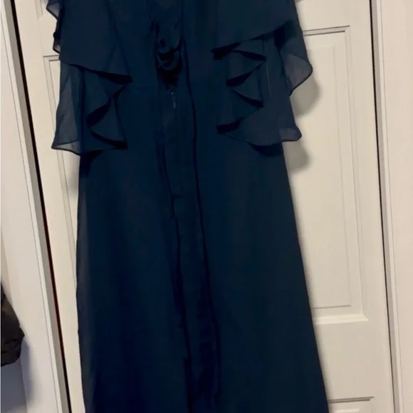 V-Neck Maxi Dress with Flutter Sleeves and Corset Back - Picture 4 of 6
